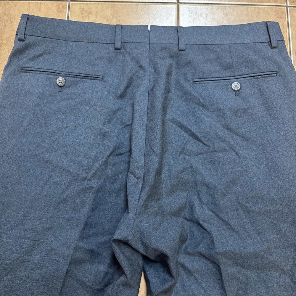 Polo Ralph Lauren Sz 36 x 28 Dark Gray 100% Wool Italy Made Mens Dress Pants - Picture 5 of 10